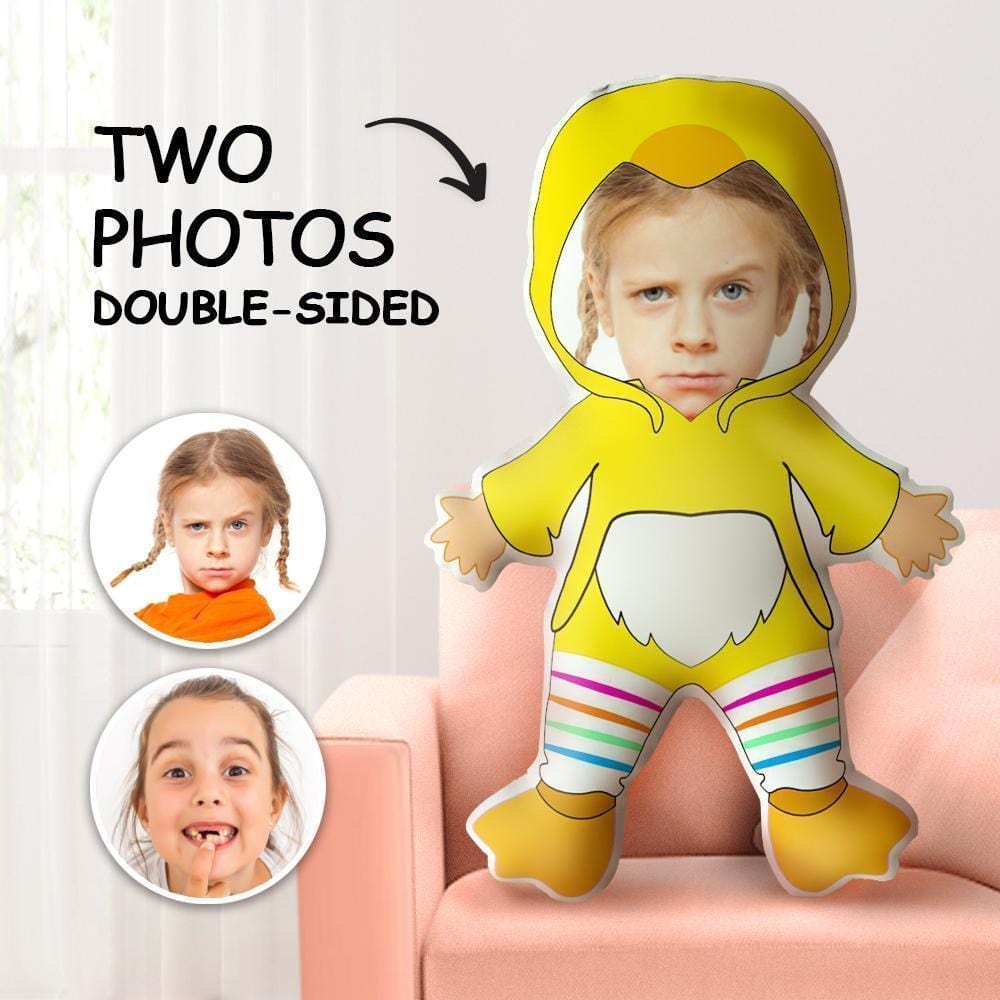 Custom Face Pillows Yellow Duck Throw Pillow MiniMe Pillow Gifts For Kids - Giftlab