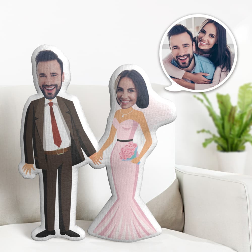 Wedding Gifts Custom MiniMe Pillow Personalized Couple Pillow Christmas Gifts for Lover - Giftlab