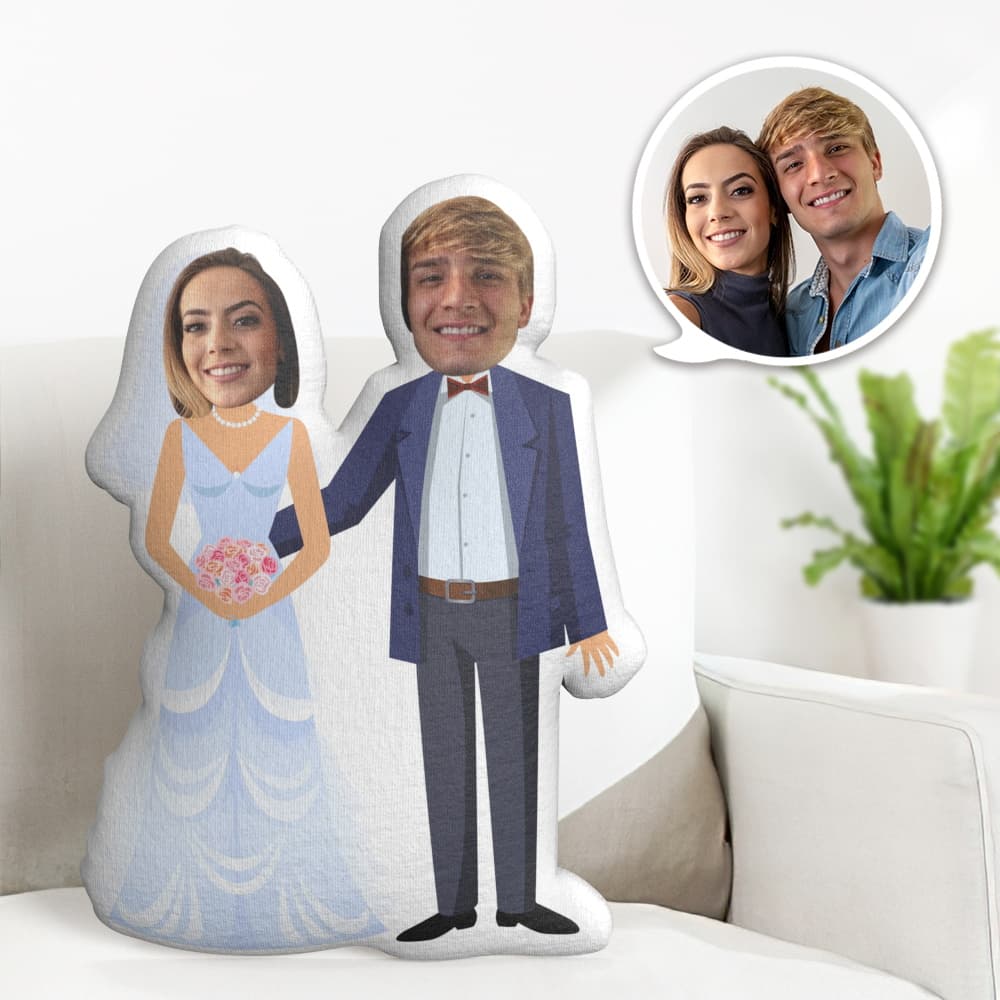 Wedding Gifts Custom MiniMe Pillow Personalized Photo Pillow Unique Couple Gifts - Giftlab