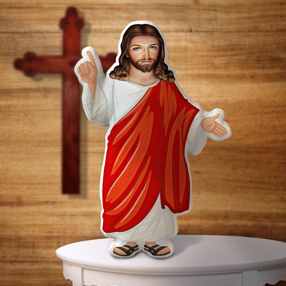 Jesus Stuffed Doll Pillow Saint Gift Jesus Christ Baptism Catholic Gift - Giftlab