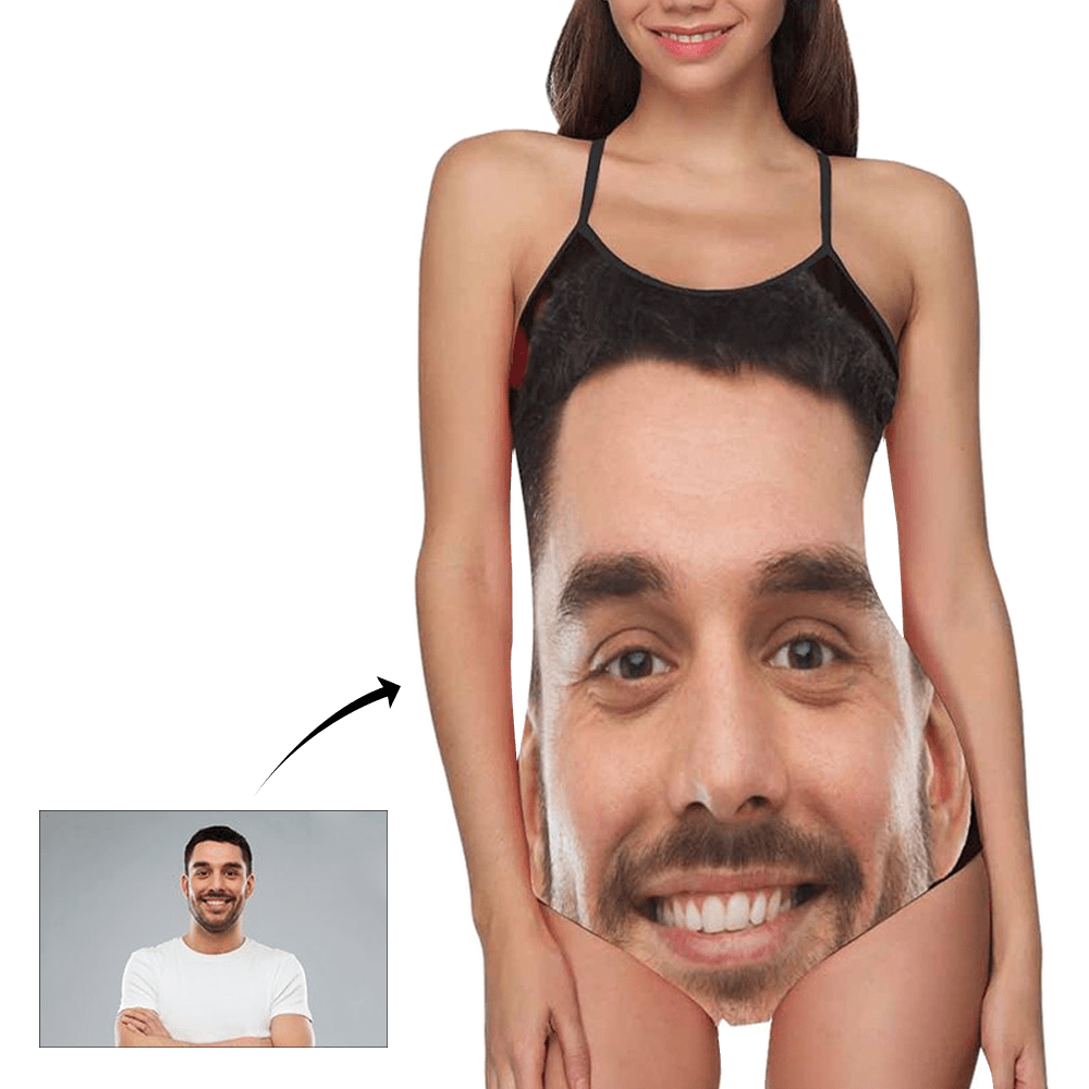 Custom Bathing Suit Face Bachelorette Swimsuit Women's One Piece Bridesmaid Party Swimsuits - Giftlab