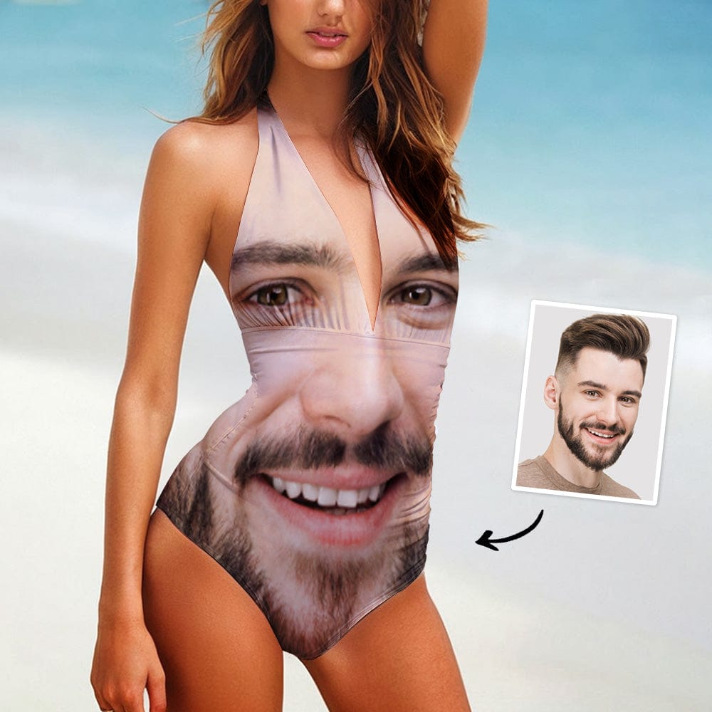 Custom Swimsuits With Face One Piece Bathing Suit Photo Swimsuit Funny Gifts for Girlfriend Wife - Giftlab