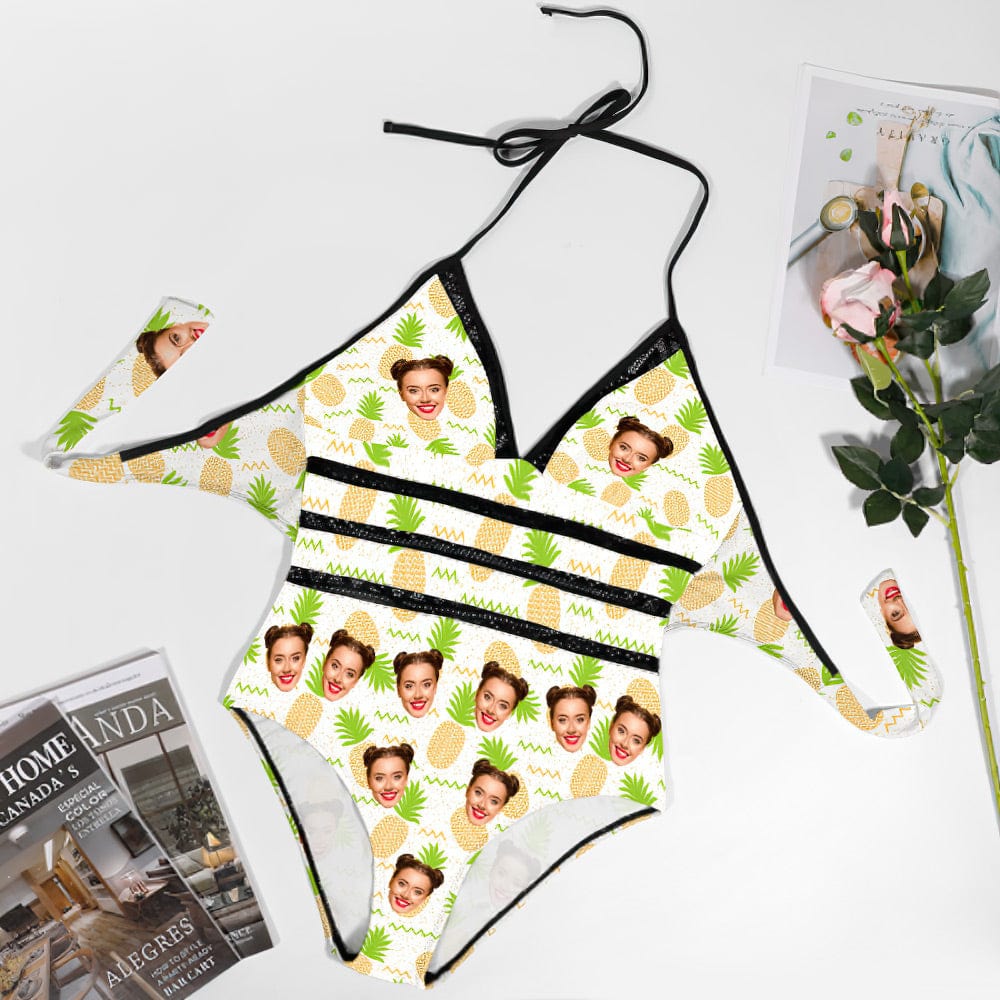 Personalized Swimwear for Plus Size Women Gifts for Her Beach Party One Piece Swimsuit - Giftlab
