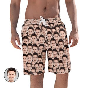Custom Face Swim Trunk Summer Men's Beach Trunks - Giftlab