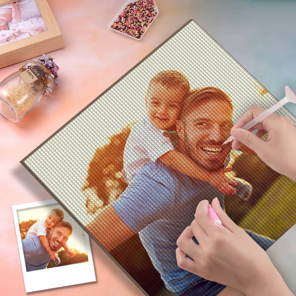 Father's Day Gift Custom Diamond Painting Kits DIY Gift - 5 Sizes - Giftlab