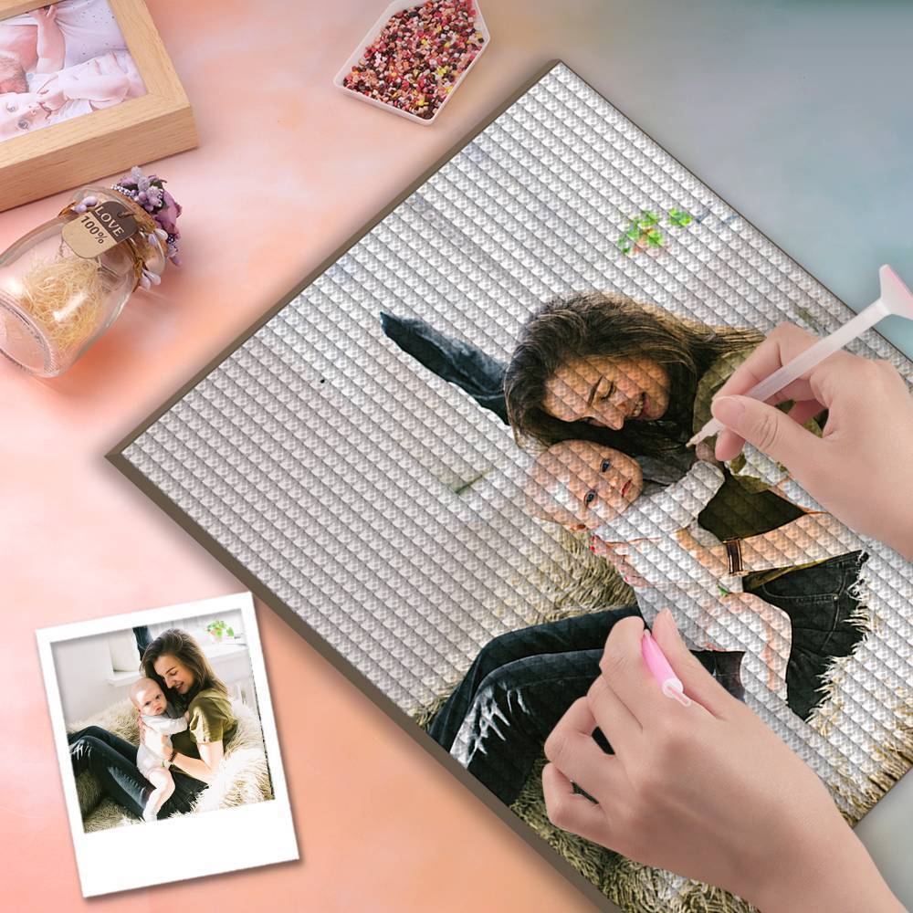 Family Gift Photo Diamond Painting Kits DIY Gift For New Mom - 5 Sizes - Giftlab