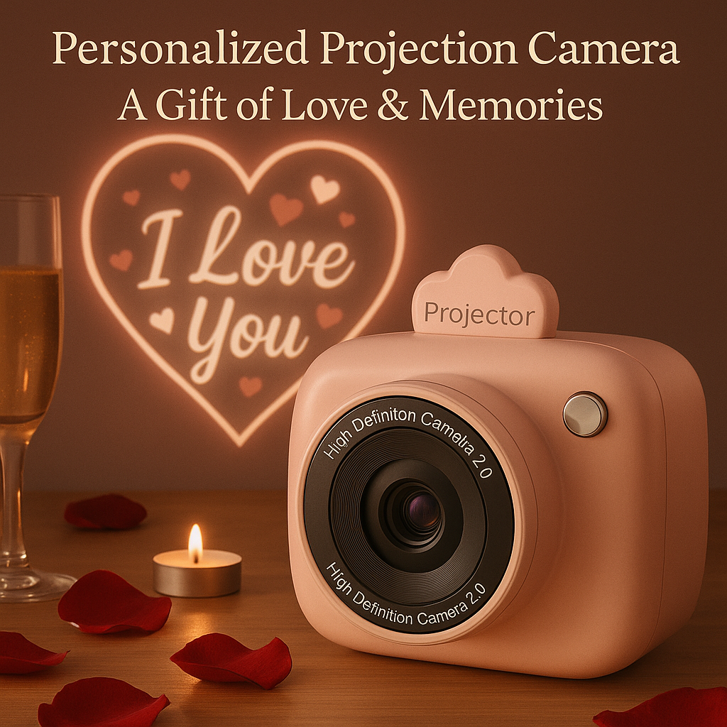 Personalized Projection Camera | Custom Photo & Theme Slide Projector Birthday Gift for Lover Kids