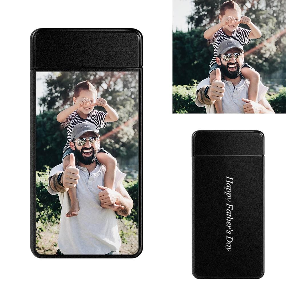 Father's Day Gift Custom Photo Lighter - "Super Dad" - Giftlab