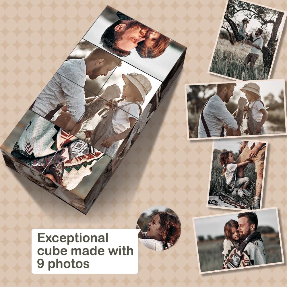 GiftLAB Magic Photo Cube Foldable Picture Cube Father's Day Gifts - Giftlab