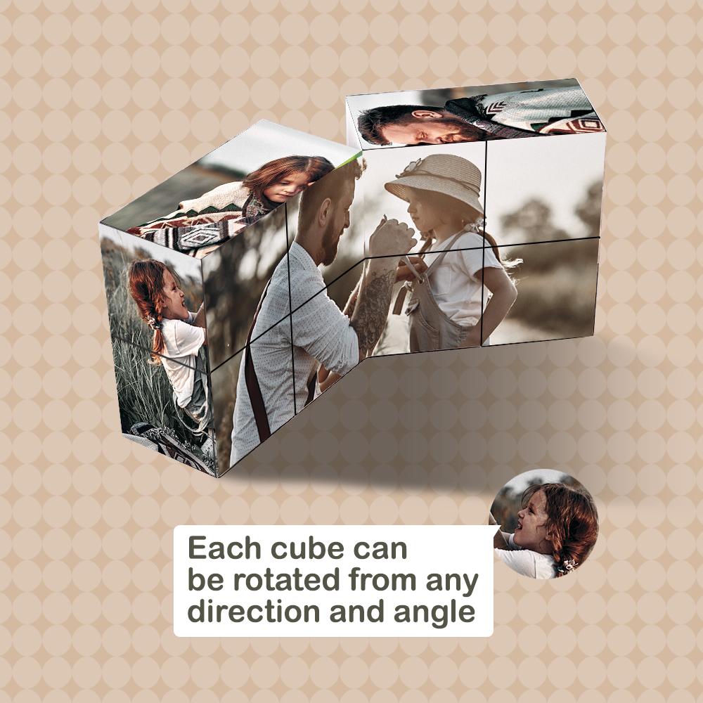 Father's Day Gifts Photo Rubic's Cube Foldable Personalized Folding Picture Rubic's Cube Gifts for Dad - Giftlab