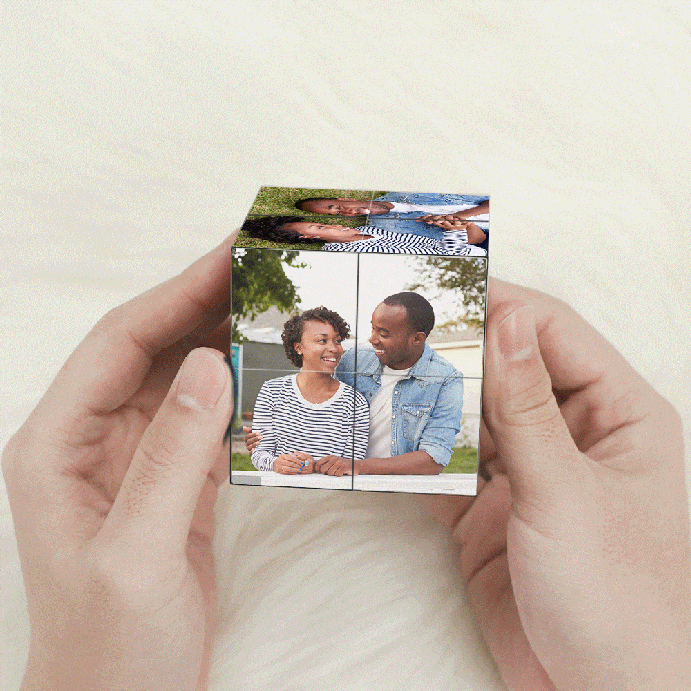 GiftLAB Magic Photo Cube Foldable Picture Cube Anniversary Gift For Couple - Giftlab