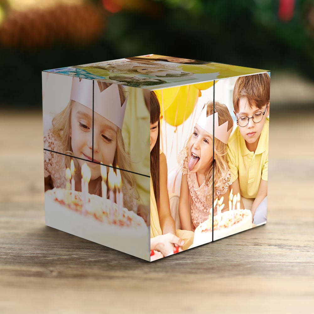 GiftLab Birthday Gift Custom Photo Cube Flipping Photo Cube Magic Cube - Giftlab