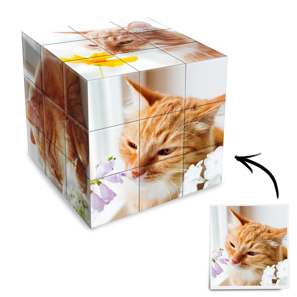 Custom Photo Rubic's Cube Pet Memorial Gift For Pet Lovers - Giftlab