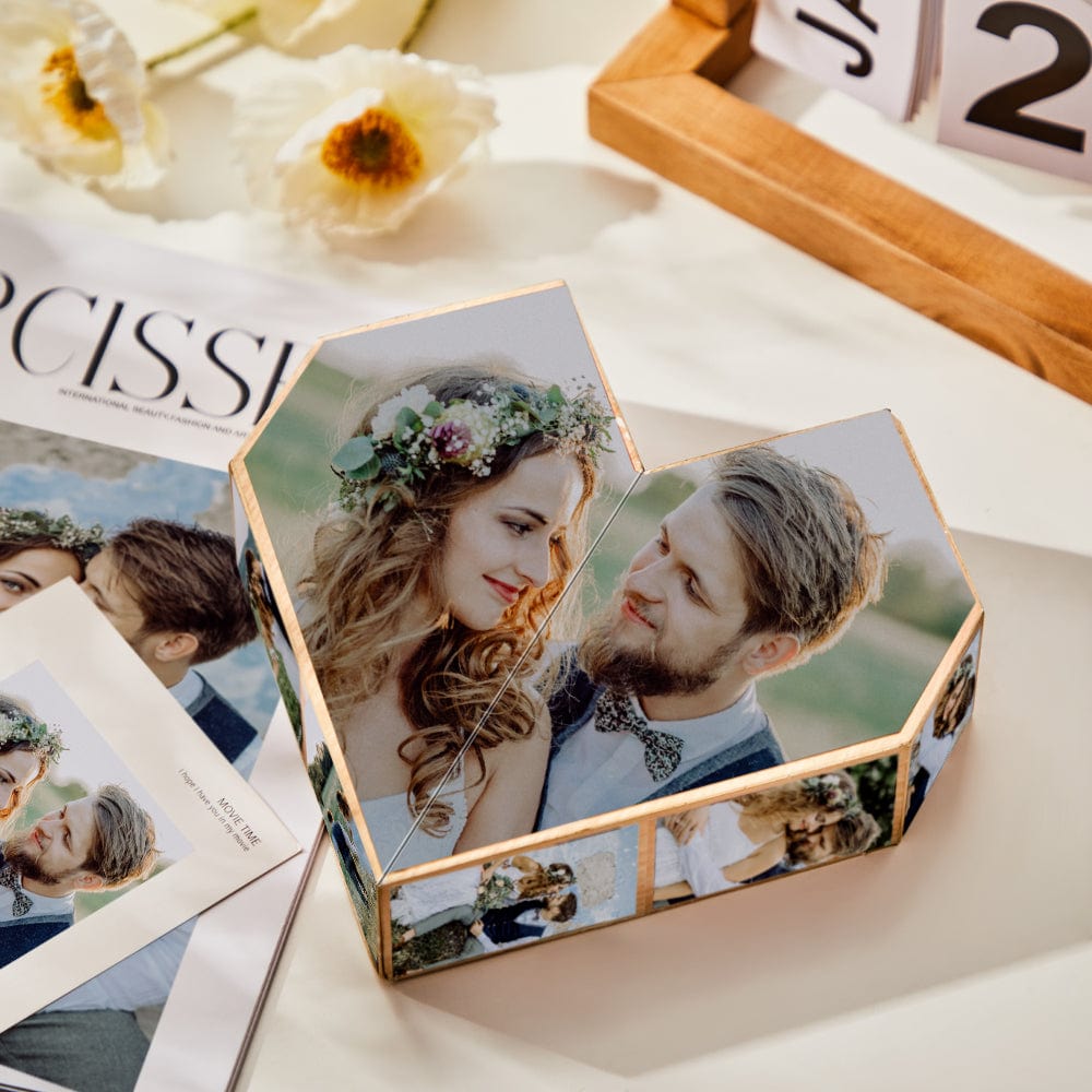 Custom Photo Rubic's Cube Multiphoto Colorful Rubic's Cube Wooden Wedding Gifts For Couple - Giftlab