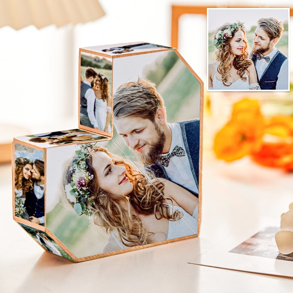 Custom Photo Rubic's Cube Multiphoto Colorful Rubic's Cube Wooden Wedding Gifts For Couple - Giftlab