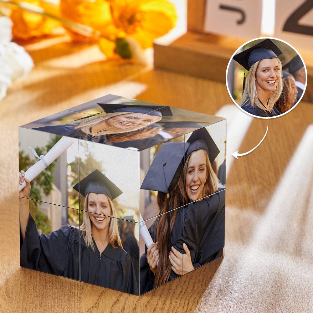 Custom Photo Rubic's Cube Multiphoto Colorful Rubic's Cube Wooden Graduation Gifts - Giftlab
