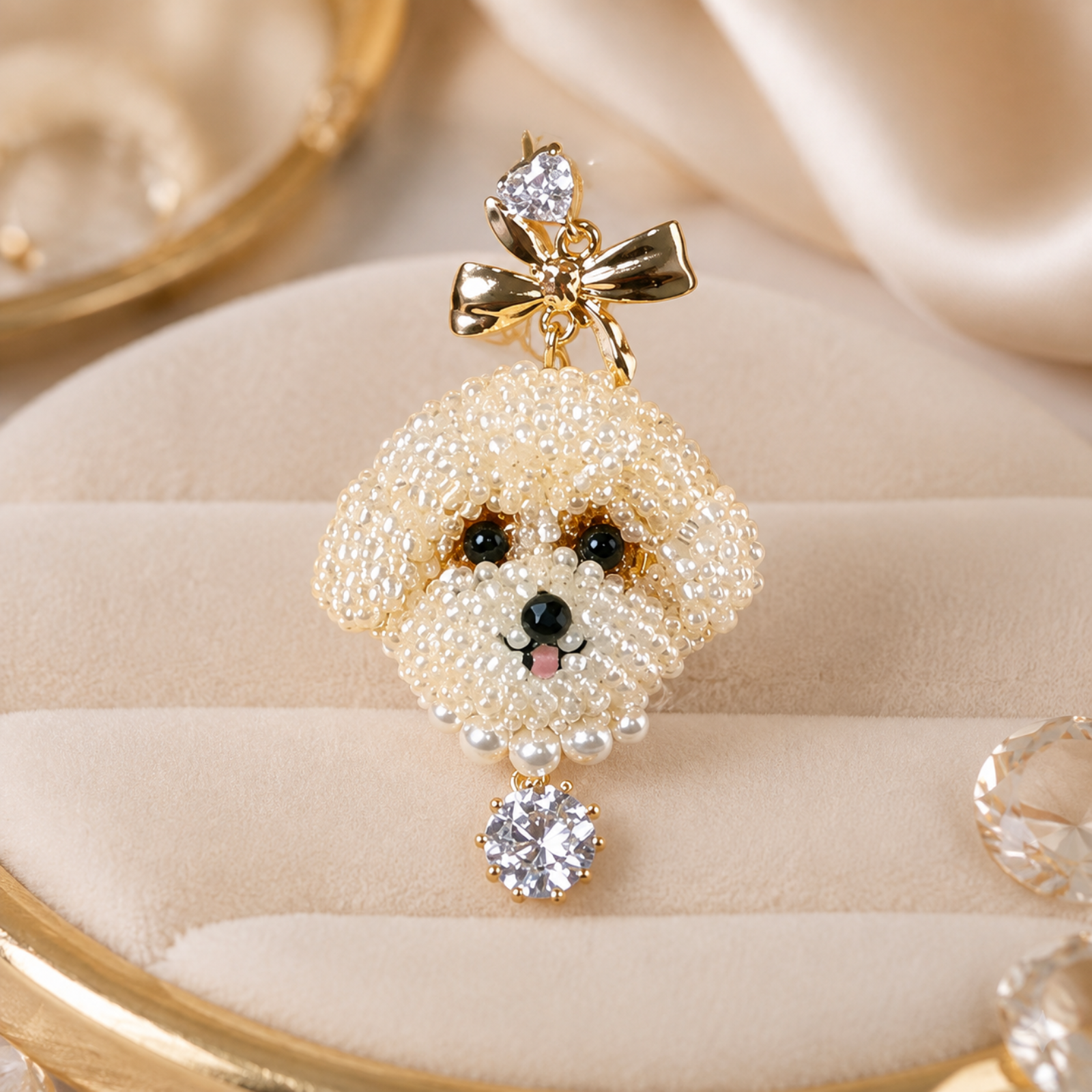 Custom DIY Beaded Pet Portrait Ornaments Personalized Dog Cat Photo  Handcrafted Ornaments Gift
