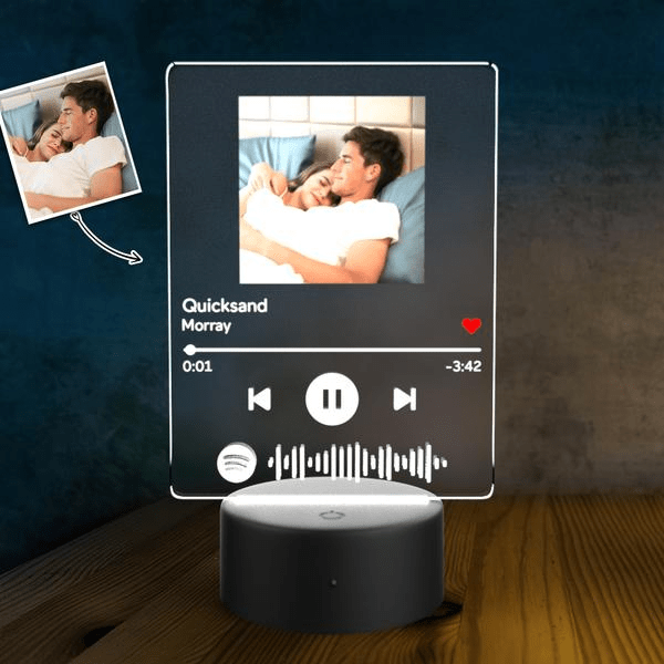 Custom Spotify Night Light Spotify with 7 Colors Valentines Day Gifts - Giftlab