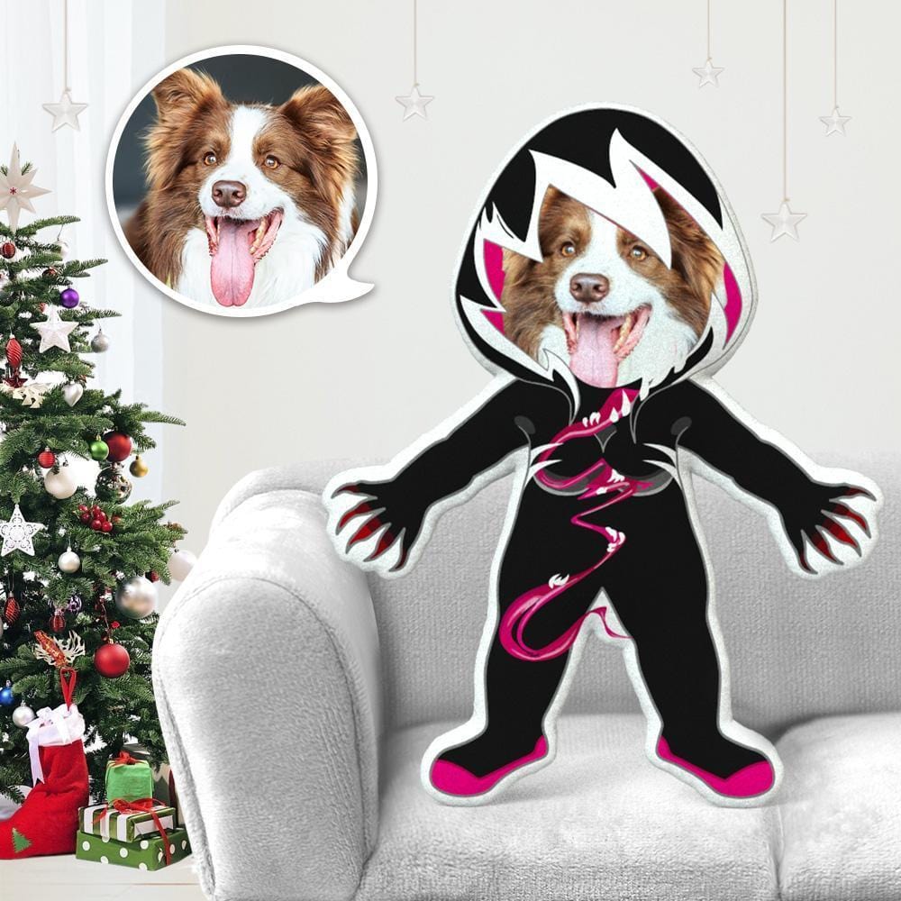 Dog Face Pillow Pet Photo Pillow Gifts for Dog Lovers Gwenom Costume - Giftlab