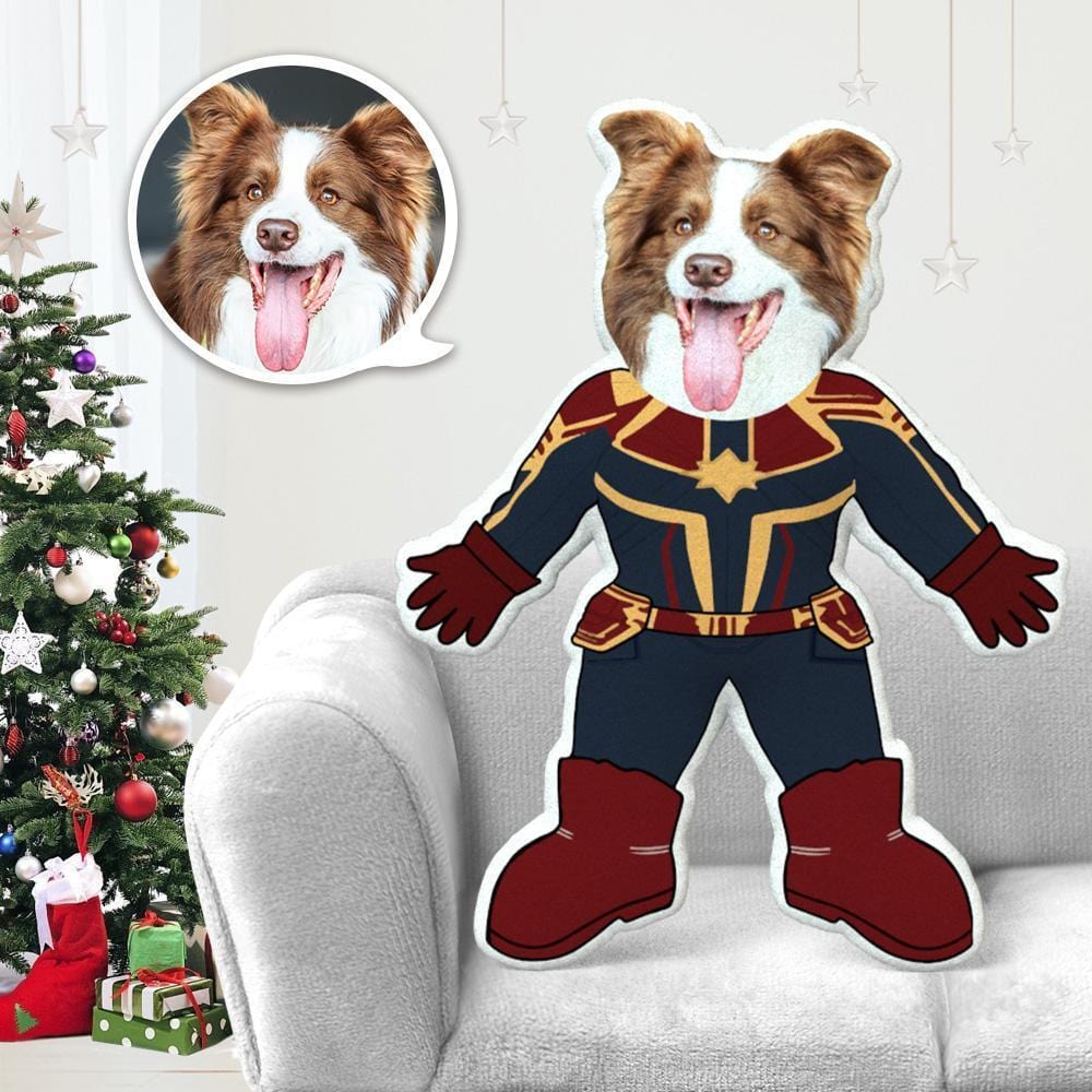 Pillow Pet Photo Pillow Gifts for Dog Lovers Capitain Marvel Costume Christmas Gifts - Giftlab