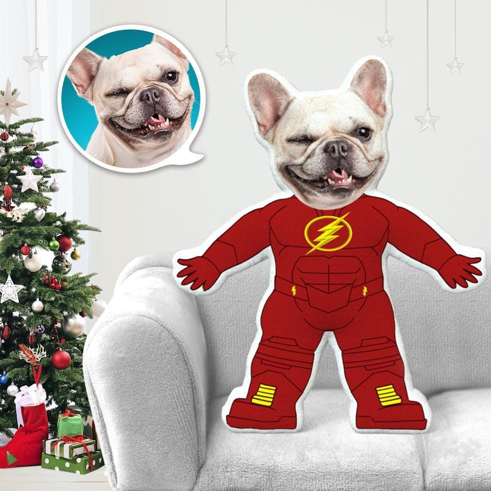 Dog Face Stuffed Animals Pillow Pet Photo Pillow Gifts for Dog Lovers Flash Costume - Giftlab