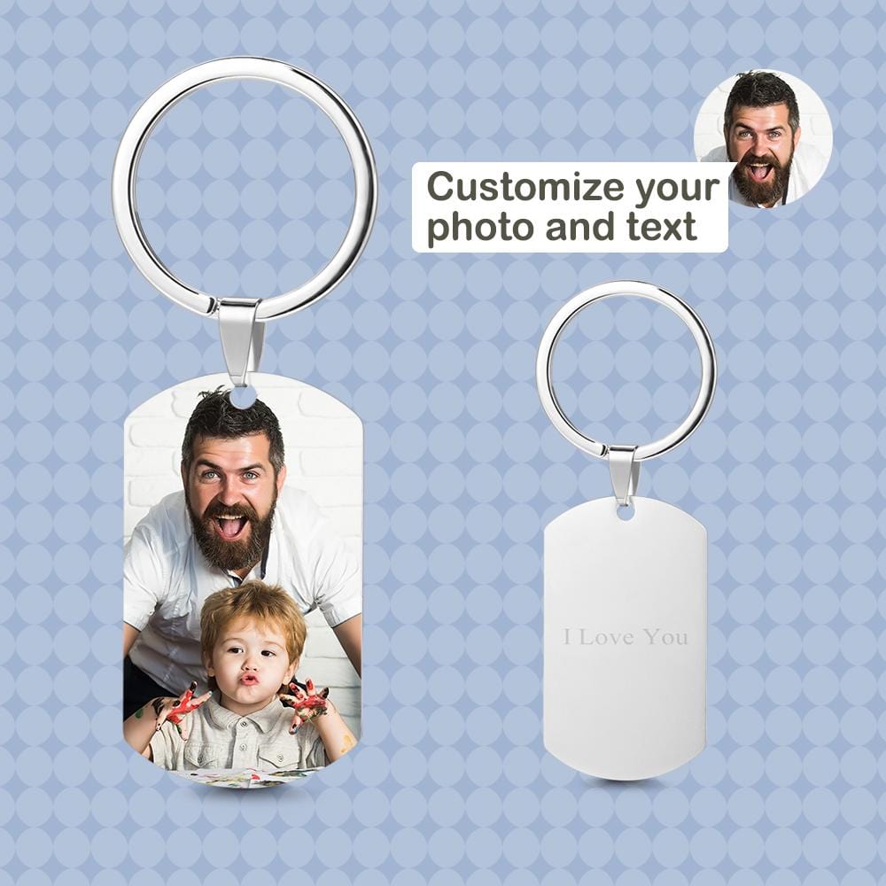 Father's Day Keychain Father's Day Gifts Photo Keychain Gift For Dad - Giftlab