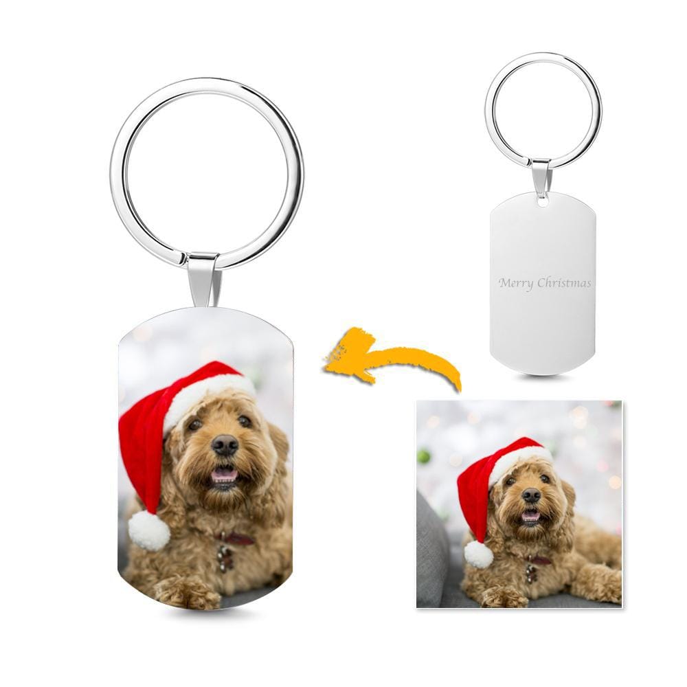 Photo Keychain Christmas Gift for Pet Lovers - Stainless Steel - Giftlab