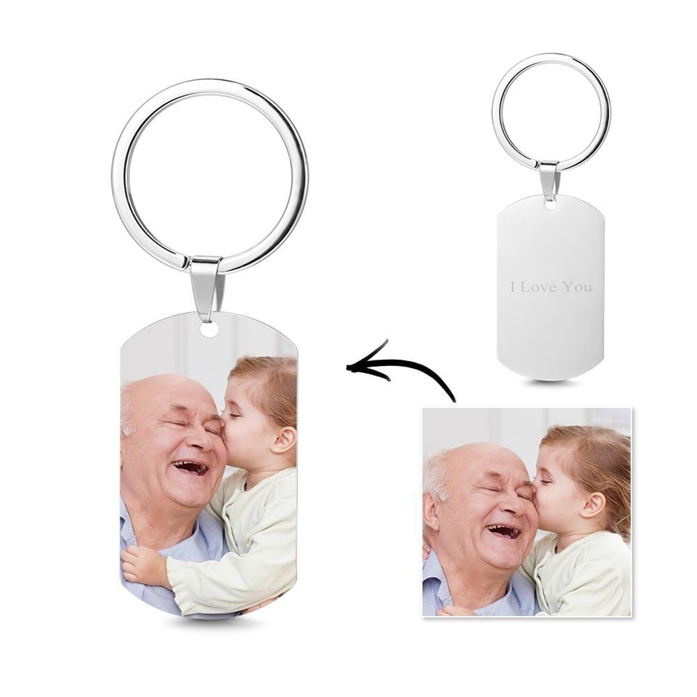 Custom Photo Keychain Father's Day Gifts for Dad Father's Day Keychain - Giftlab