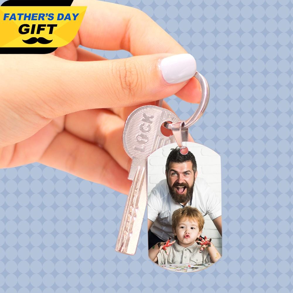Father's Day Keychain Father's Day Gifts Photo Keychain Gift For Dad - Giftlab