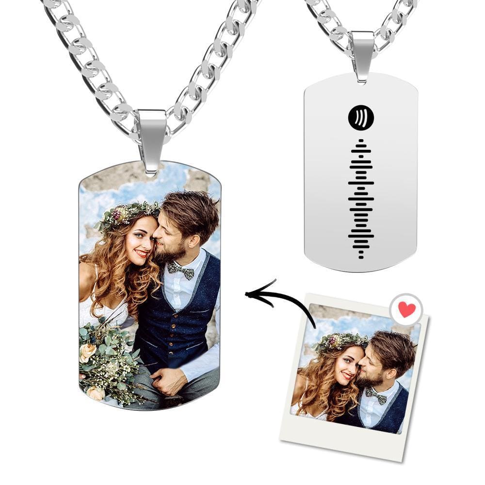 Spotify Necklace Personalized Music Code Photo Necklace Gift For Her - Giftlab