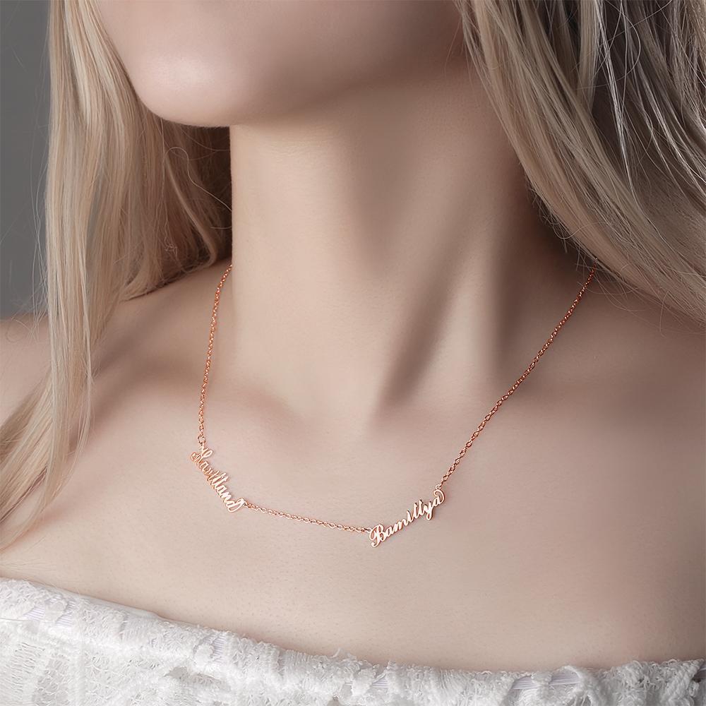 Mother's Day Gift Custom Necklace - Two Name - Giftlab
