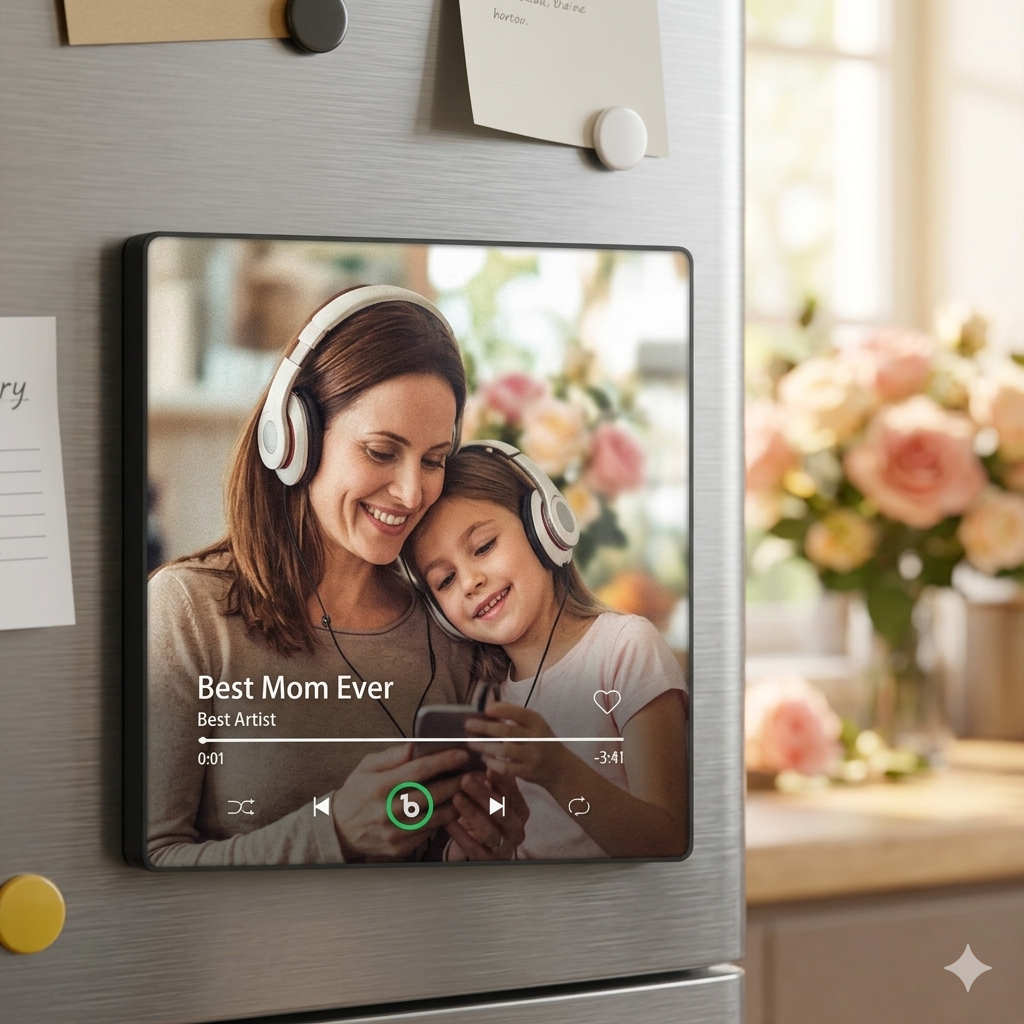 Personalized Photo Fridge Magnet for Mother's Day Gift, Custom Magnet for Mom