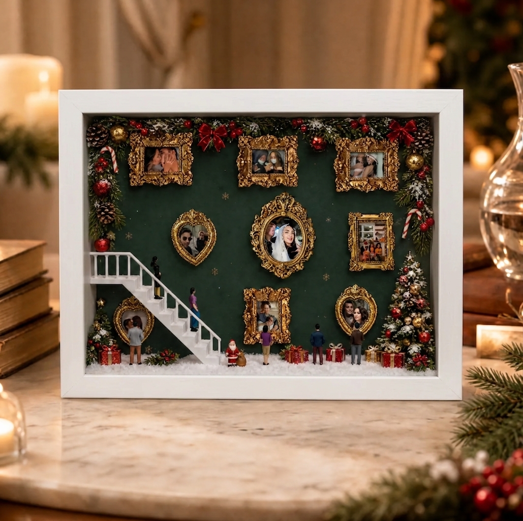 Custom Christmas Mini Museum of Us Frame Custom Photo Couples Gift for Christmas's Day Gifts