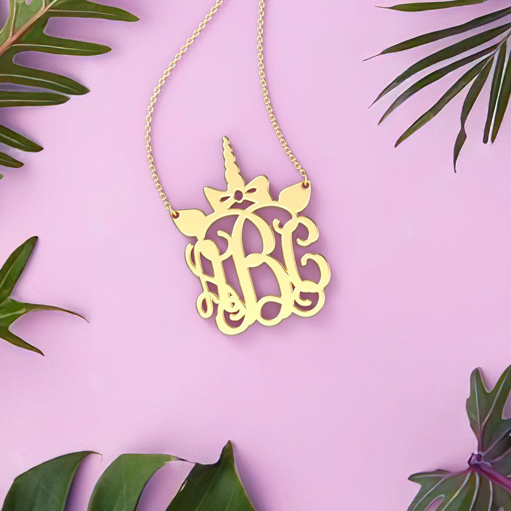 Custom Name Necklace Unicorn Necklace Gift For Little Girl - Giftlab