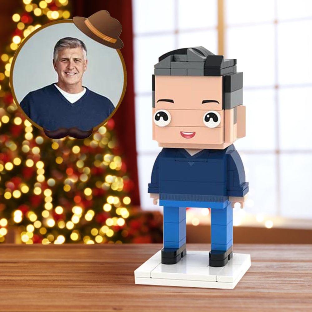 Christmas Gifts for Dad Custom Brick Figures Full Body Customizable Brick Figures - Giftlab