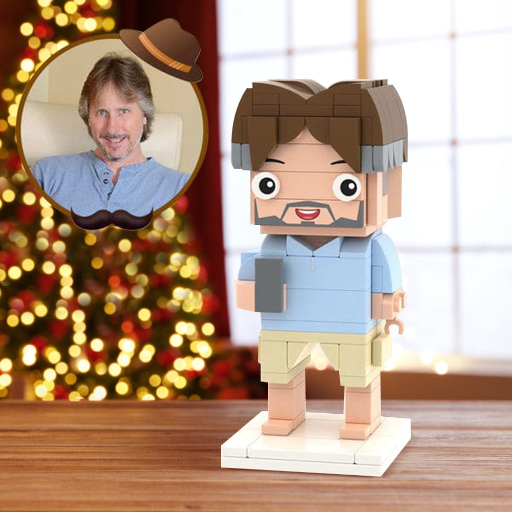 Christmas Gifts Custom Brick Figures Full Body Customizable 1 Person Brick Figures - Giftlab