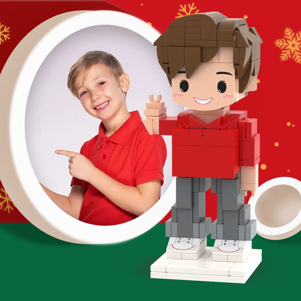 Gifts for Kids Full Body Customizable 1 Person Custom Cute Brick Figures Small Particle Block Toy - Giftlab