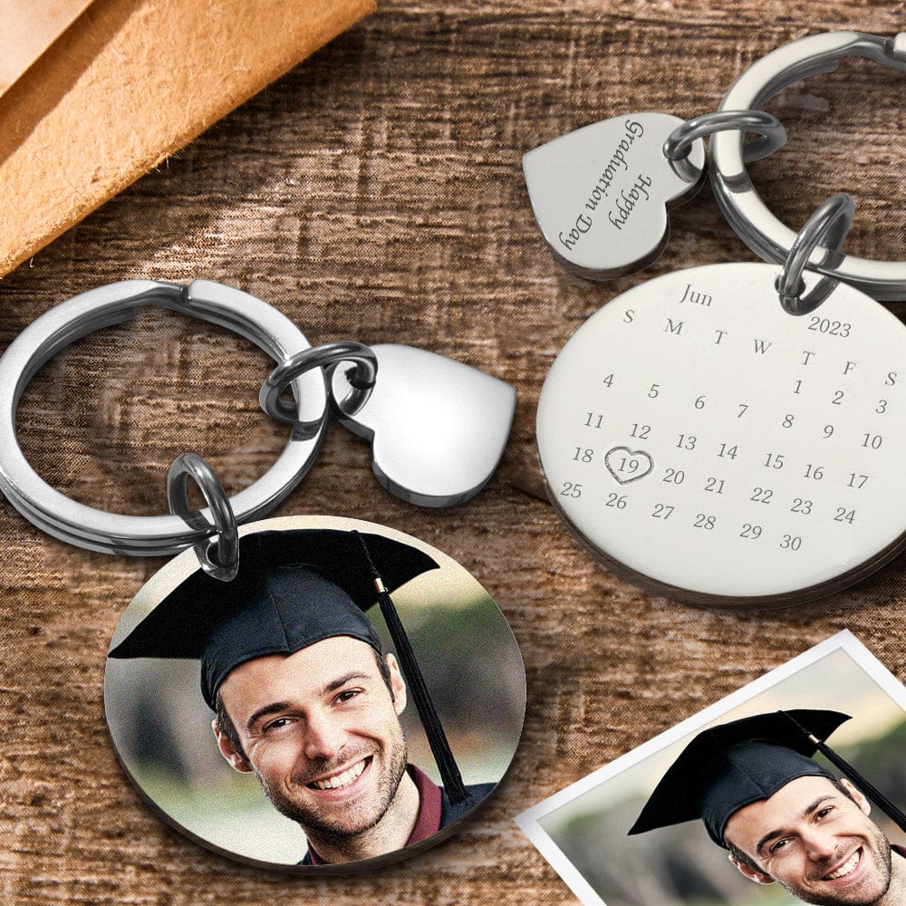 Calendar Keychain Custom Picture Keychains Custom Graduation Gifts - Giftlab