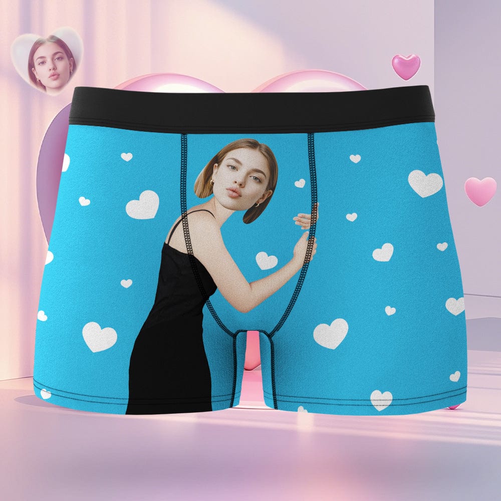 Custom Face Boxer Personalized Gifts For Him On Valentine's Day - Giftlab