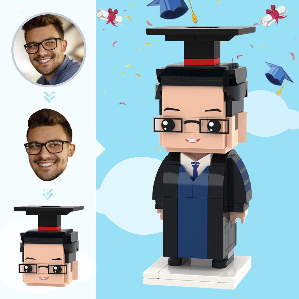 Graduation Gifts Custom Head Brick Figures Personalized Bachelor's Degree Uniform Brick Figures Small Particle Block Toy Fathers Day Gifts - Giftlab