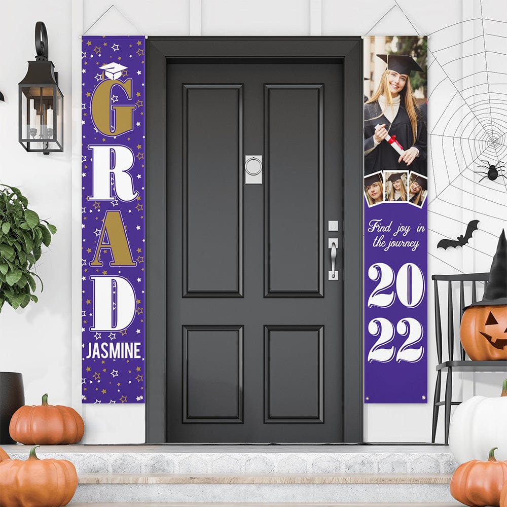 Personalized Graduation Door Banner Custom Graduation Party Decorations Backdrop Banner Grad Party Supplies - Giftlab