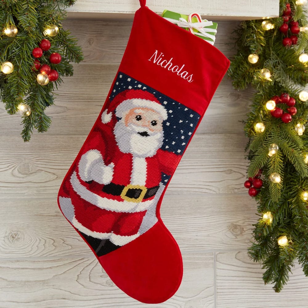 Personalized Needlepoint Stocking Custom Name Christmas Stockings - Giftlab
