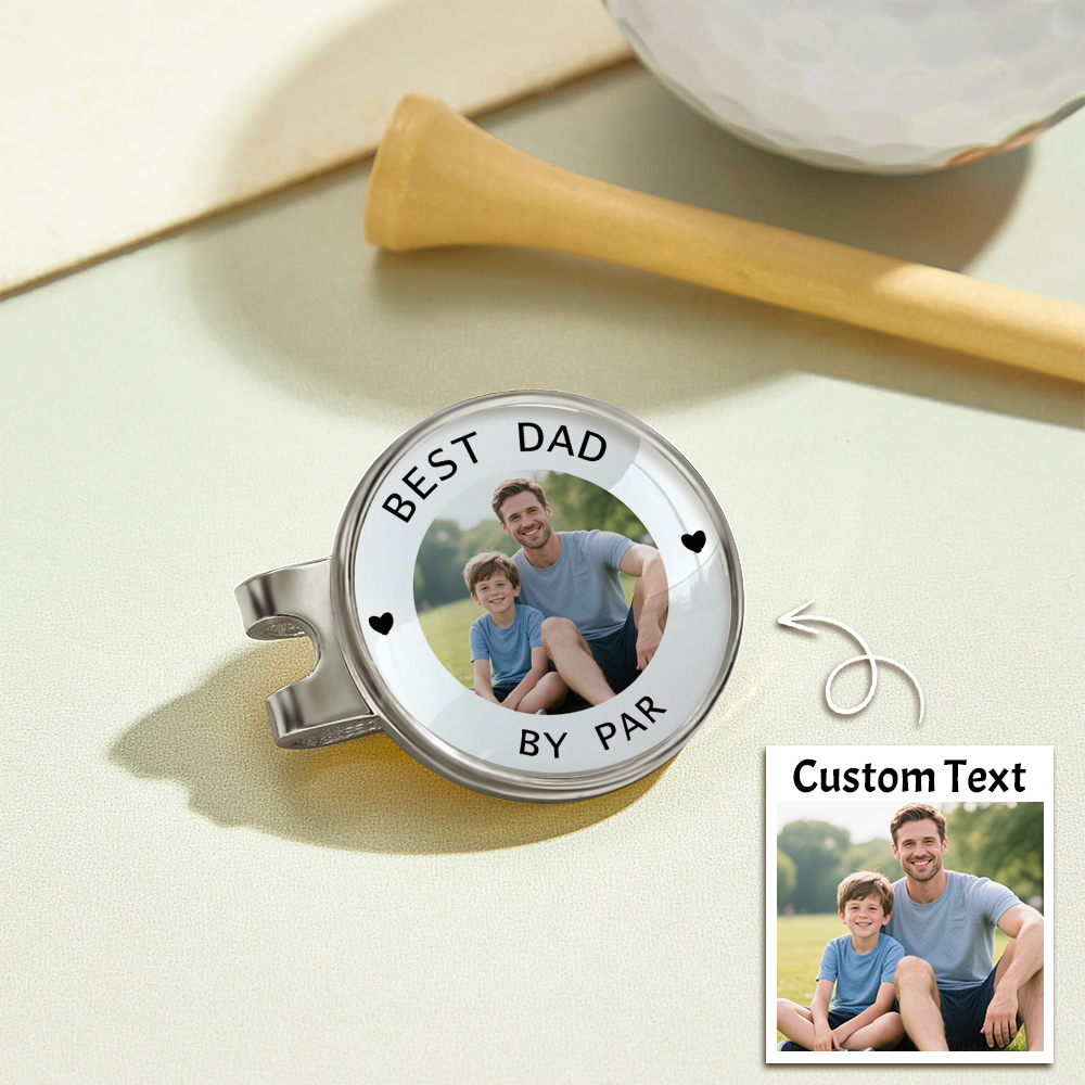 Custom Photo Golf Ball Marker & Hat Clip Set, Golf Gift for Man, Gift for Golfer, Fathers Day Gift, Gift for Husband, Fathers Day Grandpa