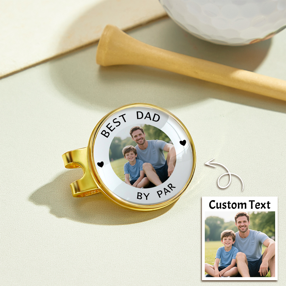 Custom Photo Golf Ball Marker & Hat Clip Set, Golf Gift for Man, Gift for Golfer, Fathers Day Gift, Gift for Husband, Fathers Day Grandpa