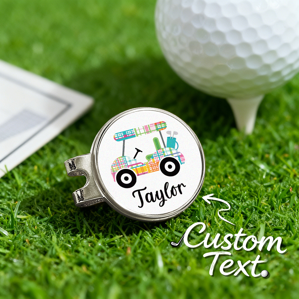 Personalized Preppy Floral Golf Marker, Golf Marker and Clip Set, Custom Golf Gifts For Her, Custom Golf Marker, Golfing Accessory
