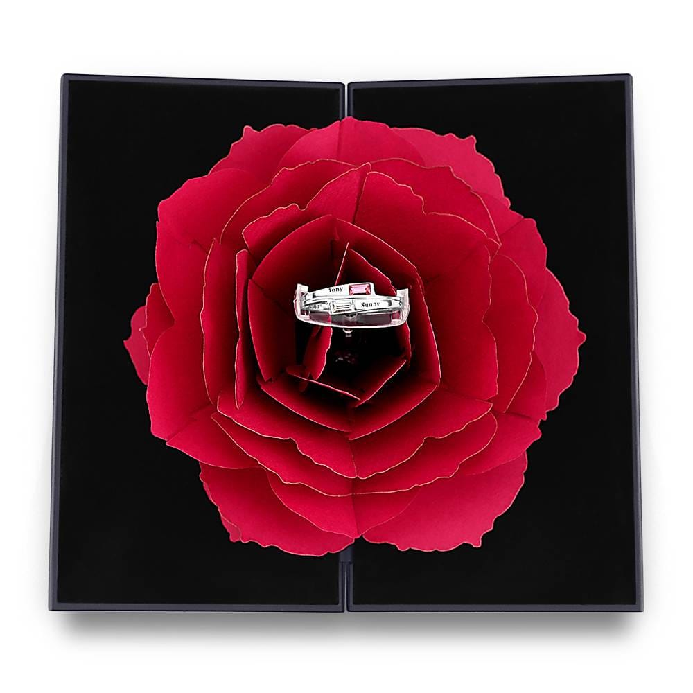 Valentine's Day Gift For Your Girlfriend-Red Rose Ring Box - Giftlab