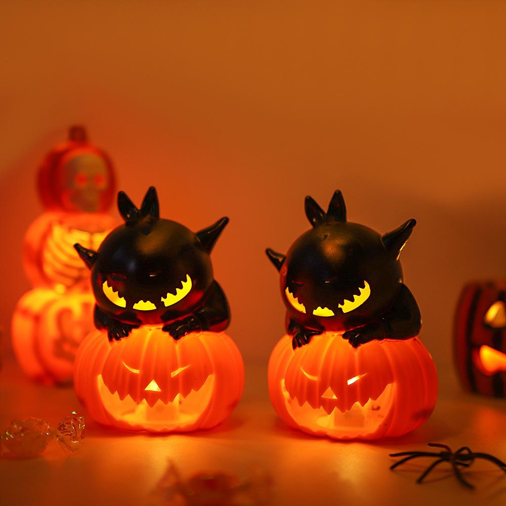 Halloween Pumpkin Lantern Decoration Electronic Candle Lamp Halloween Ornaments Night Light
