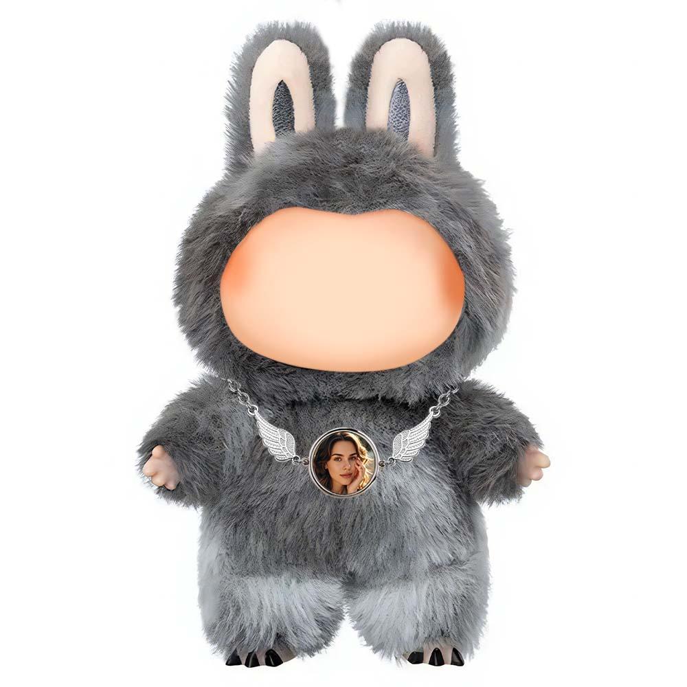 Custom Necklace for Labu Photo Necklace Personalized Gorgeous Angel Wings Necklace Monster Doll Necklace