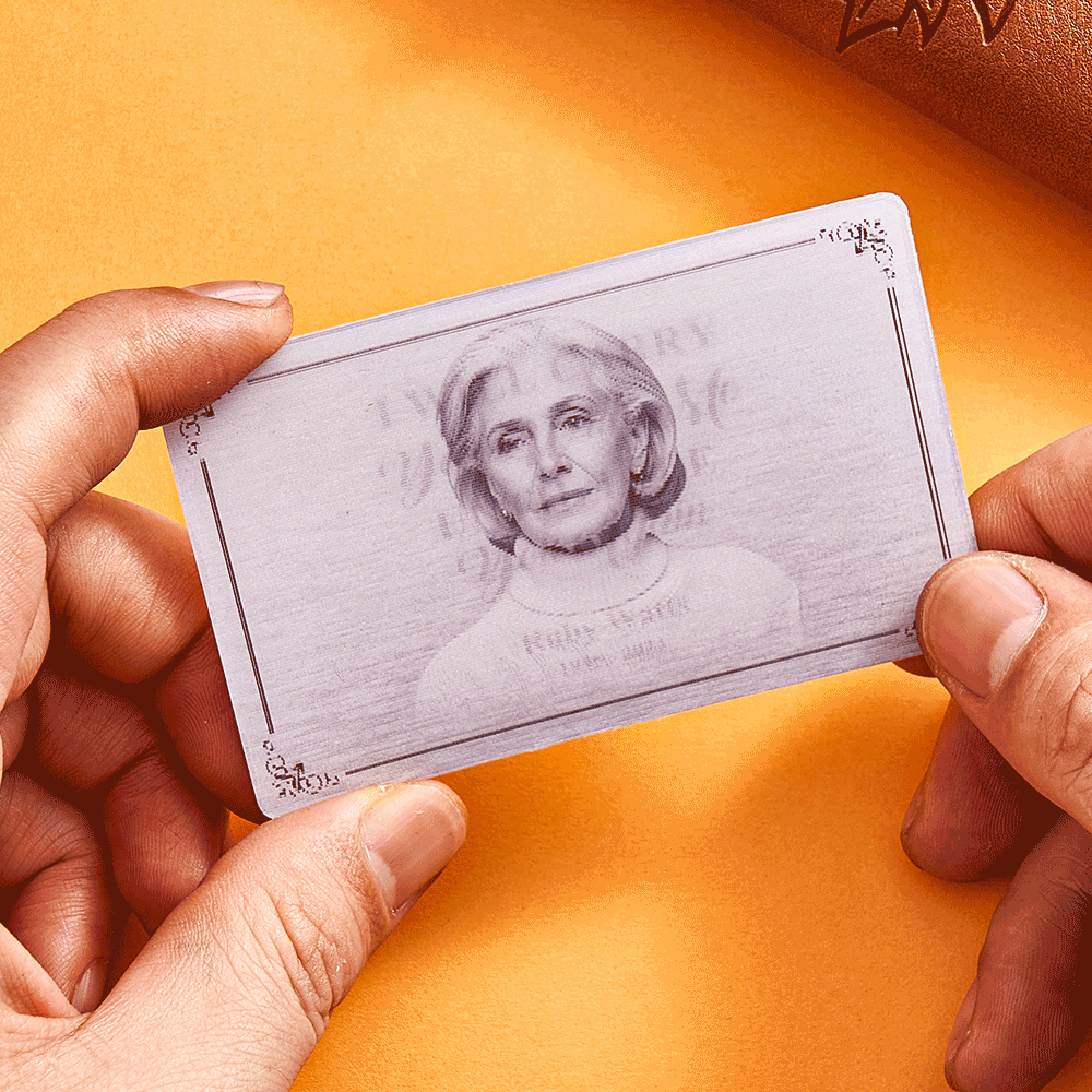 Memorial Wallet Insert Card Personalized Photo Raster Card Memorial Gifts