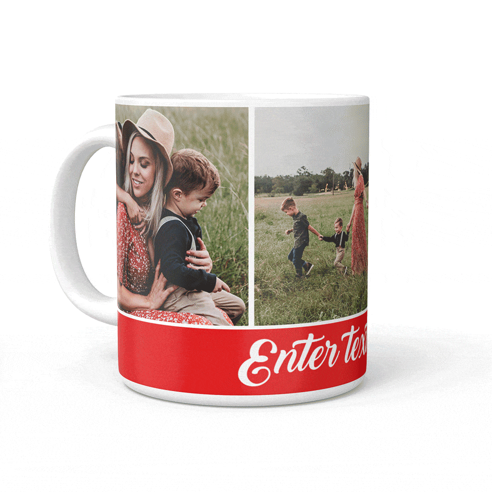 Custom Valentine's Day Gifts Personalized Photo Mug - 3 Photos - Giftlab